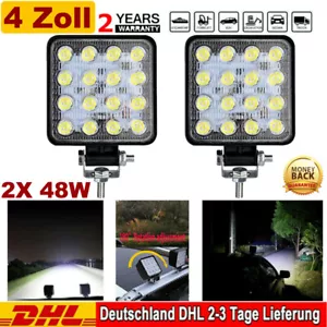 Faro de trabajo LED coche 2x 48w 12v 24v coche foco tractor faros - Imagen 1 de 11