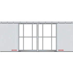 Scheunentor Bausatz 2-flg Röhrenlaufwerk B=600 H=250cm Hallentore Gartentor ✔ - Bild 1 von 1