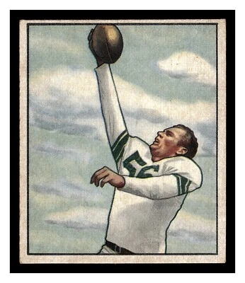 1950 BOWMAN BILL LEONARD #76 ROOKIE CARD BALTIMORE COLTS HIGHER GRADE BEAUTY - Image 1 of 2