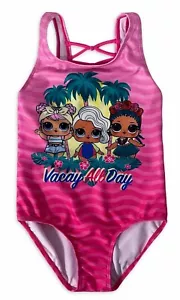 L.O.L LOL Surprise Girls Swimsuit Swim Tankini Mermaid One Piece Pink 5 6 6X 7 8 - Picture 1 of 3