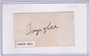 George Kell Autograph Cut Affixed to Index Card - Ken Rowe Collection - Picture 1 of 2