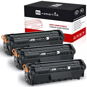 3x Q2612A For HP 12A Toner Cartridge LaserJet 1020 1018 1010 1022 3050 3020 - Picture 1 of 6