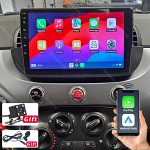 Per FIAT 500 2007-2015 9" Carplay Autoradio Stereo Android 13 GPS NAVI WIFI 64G - Foto 1 di 11