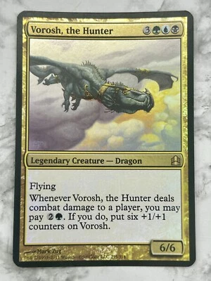 MTG OVERSIZED Vorosh, The Hunter - Foil Holo 2013 Magic The Gathering Card - LP - Image 1 of 2