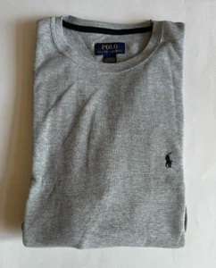 NWT Mens Polo Ralph Lauren Thermal Waffle Knit Long Sleeve Shirt Gray Heather - Picture 1 of 2