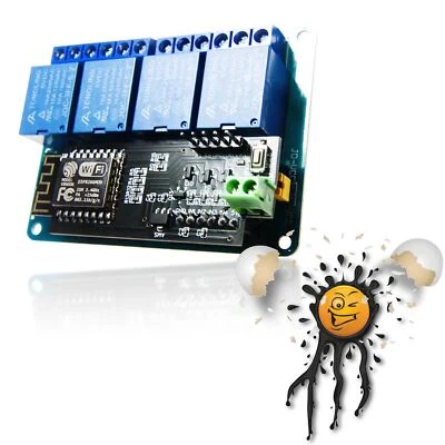 Tasmota EI-OT ESP8266 ESP-12S 5V Smart Home WLan 4 Kanal Relais Module Kit Set - Bild 1 von 4
