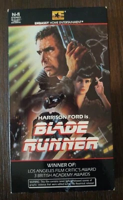 Blade Runner VHS Embassy Home Ent Not Rated 1987 Vintage VHS Directors Cut Ford - Image 1 of 4