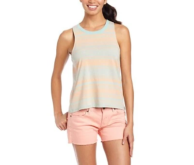 Camiseta sin mangas O'Neill FREE SPIRIT verde azulado melocotón diseño cuello acanalado para junior Foto 1 de 2