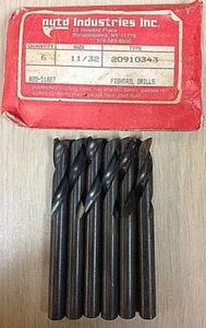 6 NYTD INDUSTRIES FISHTAIL DRILL BITTS 11/32" X 3-1/2" TYPE 20910343 #20-51827   - Picture 1 of 2