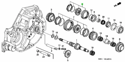 HONDA Genuine CIVIC HR-V ORTHIA CR-V Synchronizer Sleeve Set 23626-P16-316 — 第 1/2 张图片