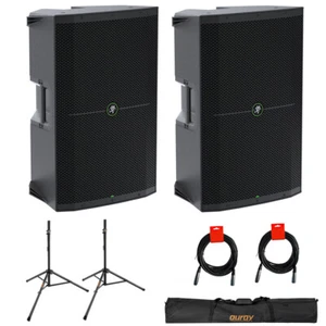 Mackie Thump215 1400W 15" Powered PA System (Pair) w/ Stand, Case, & Cables - Picture 1 of 8