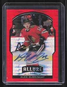 2020-21 Upper Deck Allure Alex DeBrincat #9 Red Rainbow Auto Chicago