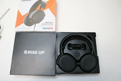 SteelSeries Arctis 3 Black Over Ear Headsets PS4 PS5 Xbox One Console Edition - Image 1 of 4