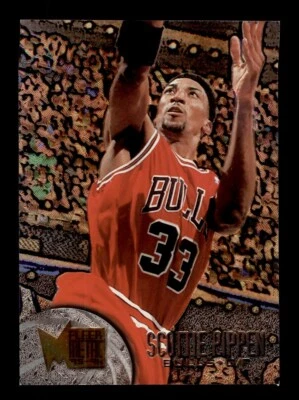 1995-96 Fleer Metal #15 Scottie Pippen Chicago Bulls Hof Foto 1 de 2