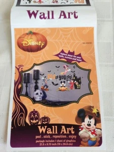Arte de pared Halloween Disney, Mickey Mouse, Plutón, Pato Donald, Casa embrujada, Murciélagos - Imagen 1 de 6