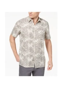 NWT Tasso Elba Island Men's Tropical Print Shirt Size XL Blue Print $65 5E021 - Picture 1 of 1