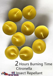9pcs Citronella Scented Candle Tealight Mosquito Repellent 2hrs Tea Light - Picture 1 of 2