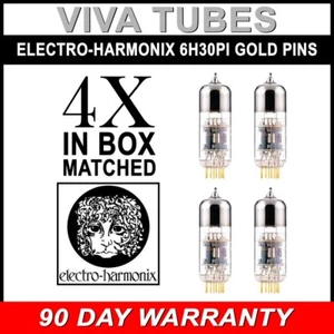 New Electro-Harmonix 6H30Pi GOLD PINS Matched Quad (4) Vacuum Tubes - Picture 1 of 1