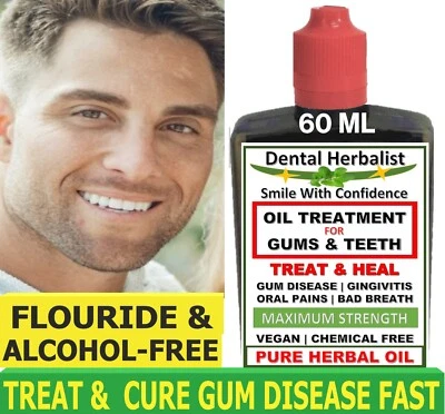 DENTAL HERBALIST POTENT ALL-IN-ONE TREATMENT FOR GUM DISEASE | GINGIVITIS BAD BREATH ORAL 60 ML