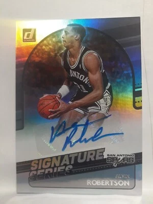 Alvin Robertson 2020-21 Panini Donruss Signature Series. AUTOGRAPH. #SG-ARB🔥⚡💥 - Image 1 of 4
