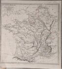 Carte France English Ancient Hewett Key Gallia Transalpina 1831 French Map