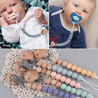 Baby Dummy Clips Wooden Silicone Beads Pacifier Chain Strap Holder Shower Gifts