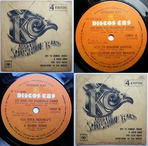 KC & THE SUNSHINE BAND I'M YOUR BOOGIE MAN 1980 331/3 4-TRACKS EP CHILEAN ONLY!! - Picture 1 of 12