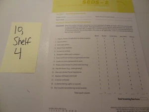 Social-Emotional Dimension Scale SEDS 2 Second Edition Screener Form - Bild 1 von 1