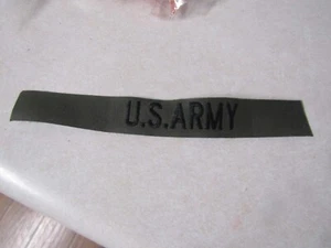 MILITARY PATCH SEW ON NAME TAPE TAG OD GREEN BDU UNIFORM US ARMY VIETNAM ERA  - Picture 1 of 1