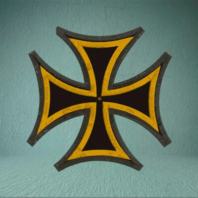 Maltese Cross Choppers Signs Symbols 7.5" Large Back Patch Embroidered sew On - Image 1 of 4