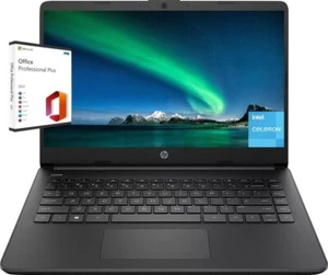 2024 HP 14" Laptop Computer Intel Quad-Core N4120 16GB RAM 128GB eMMC Microsoft - Picture 1 of 5