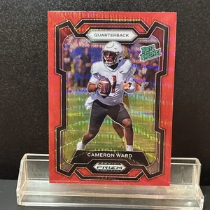 2024 Prizm Draft Picks - Rated Prospect Cam Ward Red Wave Prizm (RC) Titans - Bild 1 von 6
