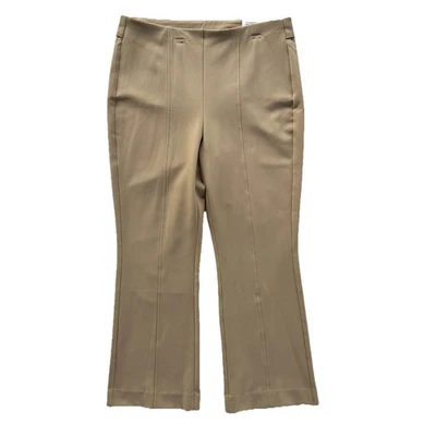 Chico's NEW So Slimming Juliet Kick Flare Crop Pants Khaki Tan Size 0.5 US 6 - Image 1 of 4
