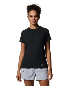 Mountain Hardwear Crater Lake Short Sleeve Women's Shirt, Black, Large - Picture 1 of 2