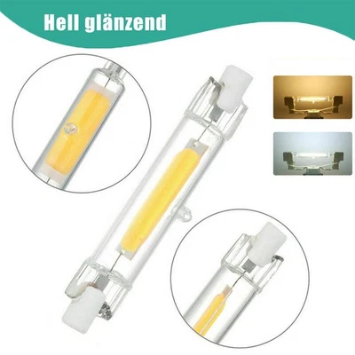 R7s LED 118mm 78mm Glasröhre Dimmbar Glühbirne COB Ersetzen Halogenlampe 6W-25W - Bild 1 von 4
