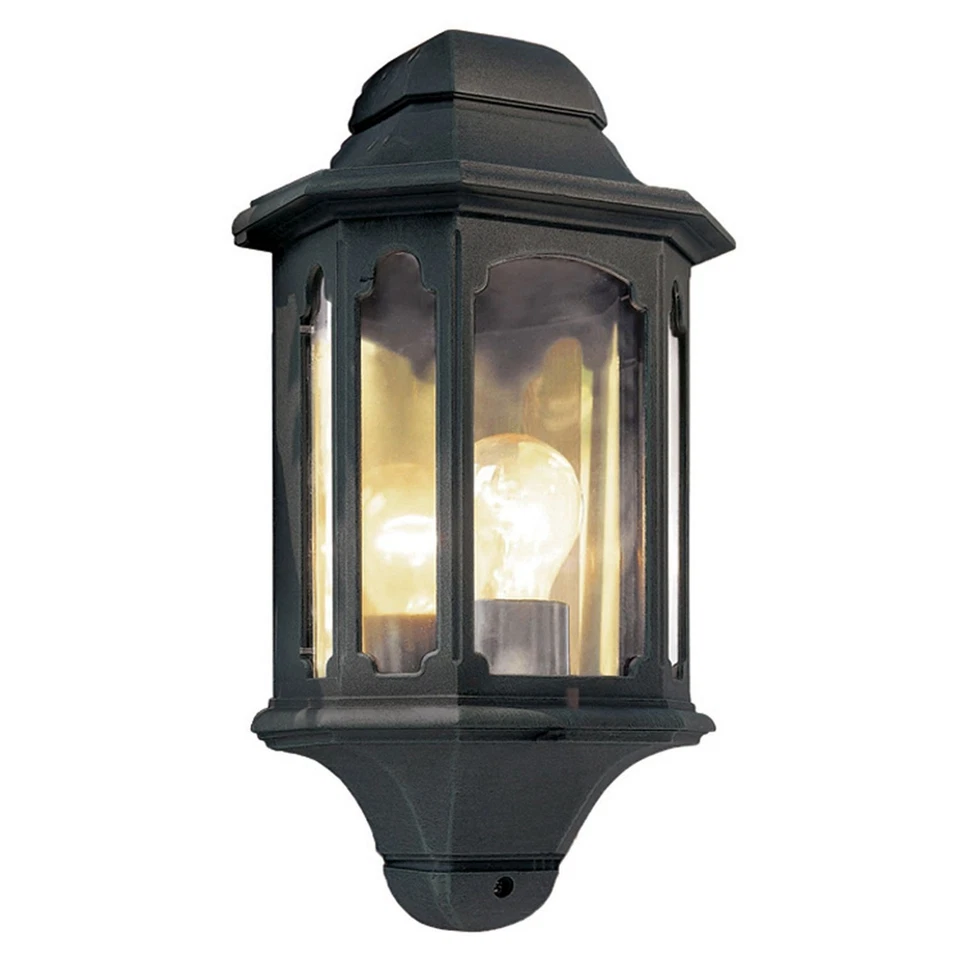 Schwarze Wandleuchte IP44 Rustikal Außenwand elegant FRANKIE Terrassenlampe - Bild 1 von 1