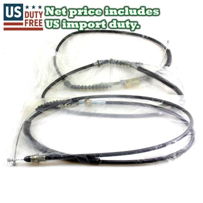 JUEGO DE CABLES DE FRENO DE MANO LARGA DISTANCIA ENTRE EJES NUEVO AJUSTE 1972-1979 NISSAN DATSUN 620 UNILITY Foto 1 de 4