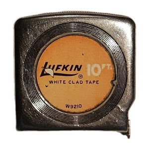 Vintage Lufkin 10 FT White Clad Measuring Tape W9210 Made In USA! - Picture 1 of 12