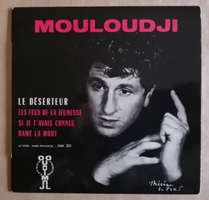 MOULOUDJI : Le Déserteur 7" EP 45T MM 301 Boris Vian 1965 Baitzouroff, état EX - Imagen 1 de 2