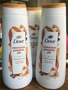 Dove Cinnamon Pumpkin Pie Tiefenpflege Duschgel 3er-Set 20 Unzen NEU - Bild 1 von 2
