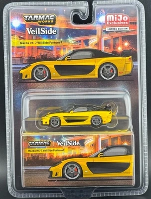 Tarmac Works Mazda RX-7 VeilSide Fortune7 - Amarillo - Global64 1/64 Foto 1 de 2