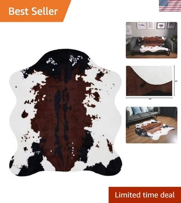 Stylish Animal Print Area Rug 4.6'x5.2' Non-Slip Backing - Image 1 of 4