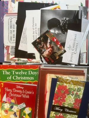 Christmas Junk Journal VTG Lot book pages, greeting cards, 3 children’s books - Image 1 of 4