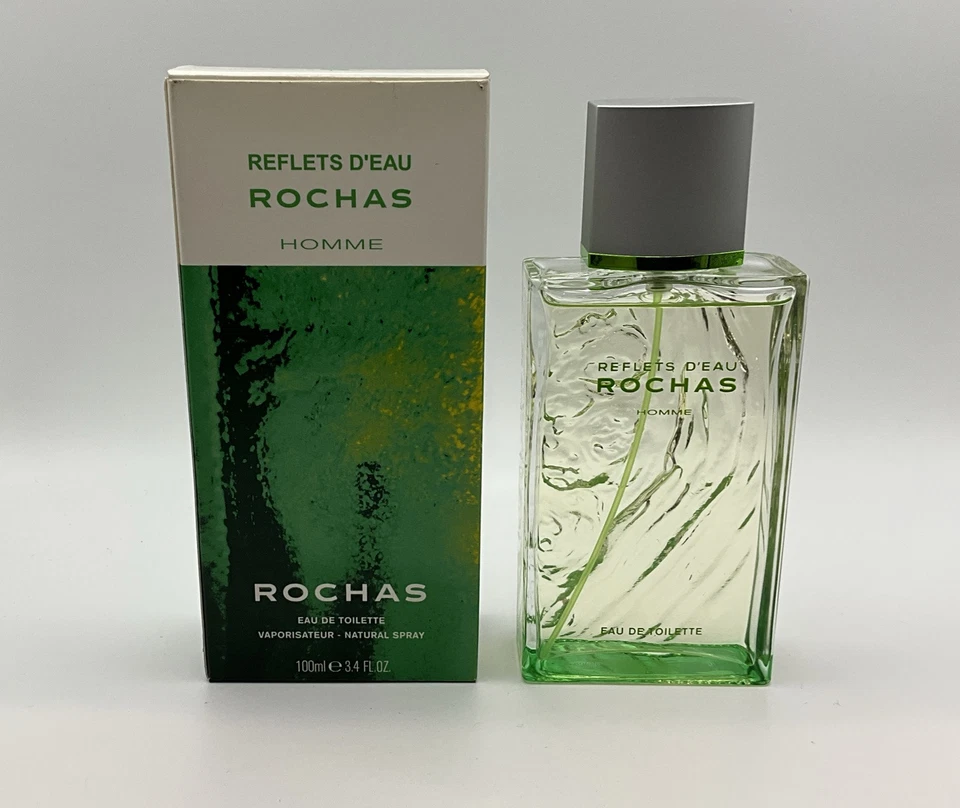 Reflets D'Eau Rochas Homme Para Hombres 3.4 OZ Eau de Toilette Spray Nuevo En Caja RARO Foto 1 de 1
