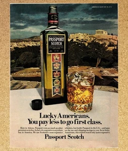 Passaporto Scotch Whisky Alcol Lucky Americans - Poster Pubblicità Stampa Rivista 1978 - Foto 1 di 3