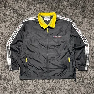 Vintage Tommy Hilfiger Windbreaker Jacket – 90s Athletic Retro – Black & Yellow - Picture 1 of 15