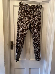 New H&M Animal Print Slacks Super Stretch Ankle Length Trousers,UK12/40 - Picture 1 of 24