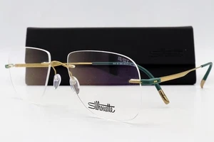 Gafas Silhouette Titan Alpha 5516 EO doradas verde bosque 5540 auténticas 52 mm - Imagen 1 de 6