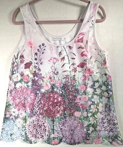 MissLook Damen ärmelloses Tank Top Shirt Rundhals Baumwollmischung roher Saum Medium - Bild 1 von 14