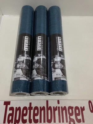 Vliestapete Guido Maria Kretschmer 3x 10004-19 (3Rollen) Uni dunkel Petrol Glitt - Bild 1 von 4